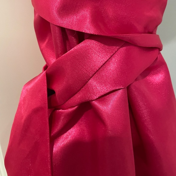 Anthropologie Maeve Bow-Tie Satin Mini Dress Size 4 - Picture 7 of 10